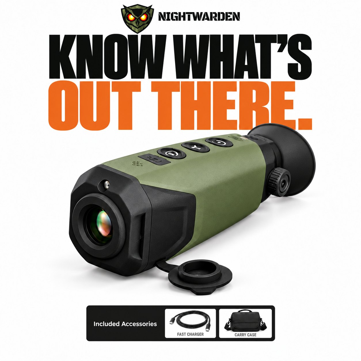 Nightwarden spots it from 450 yards, in total dark.